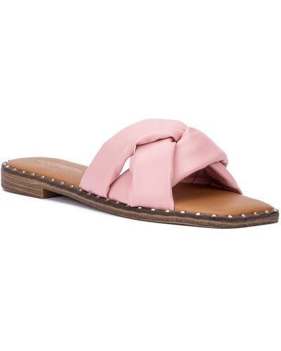 Olivia Miller Selysette Criss-cross Sandal - Pink