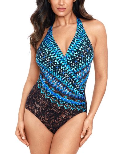 Miraclesuit Wrapsody Tummy-control One-piece Swimsuit - Blue