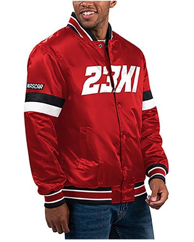 Starter Bubba Wallace Home Game Full-snap Varsity Jacket - Red