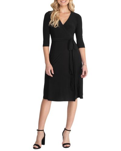 Kiyonna Essential Wrap Dress - Black