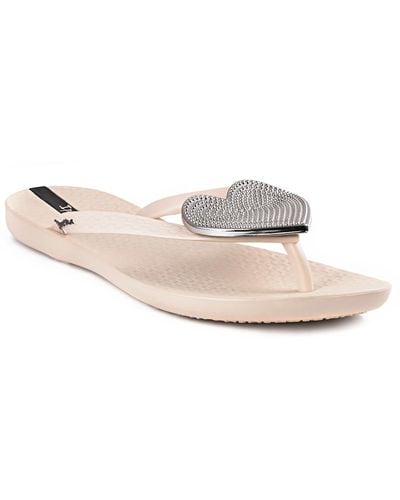 Ipanema Wave Heart Sparkle Flip-flop Sandals - White