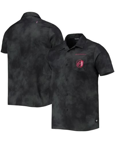 The Wild Collective St. Louis City Sc Abstract Cloud Button-up Shirt - Black