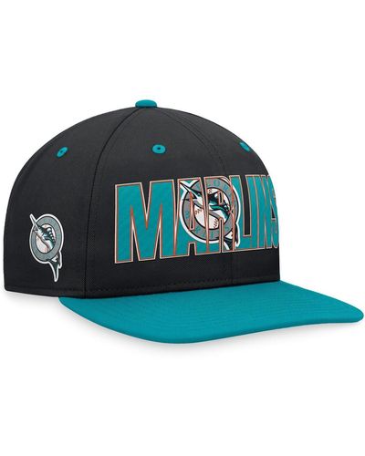 Nike Florida Marlins Cooperstown Collection Pro Snapback Hat - Blue