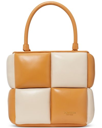 Kate Spade Boxxy Colorblocked Smooth Leather Tote - Brown