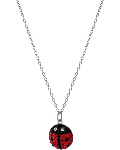 Giani Bernini Crystal Ladybug 18" Pendant Necklace - Metallic