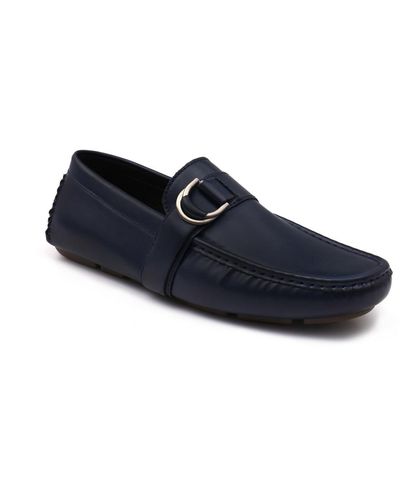 Aston Marc Charter Side Buckle Loafers - Blue