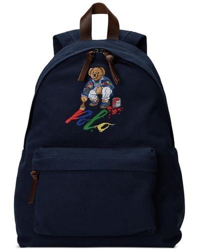 Polo Ralph Lauren Embroidered Canvas Backpack - Blue