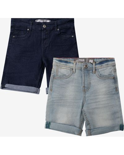 Cultura Big Boys Roll-up Denim Shorts 2-pack - Blue