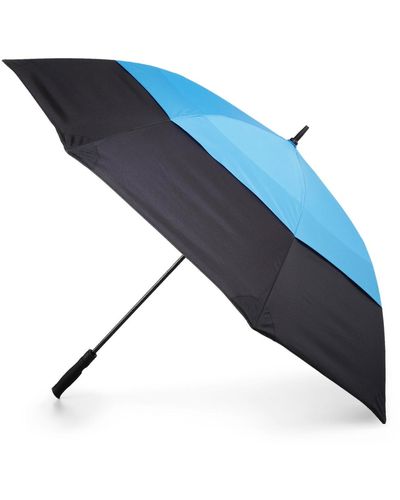 Totes Total Protection Auto Open Sport Stick Umbrella - Blue