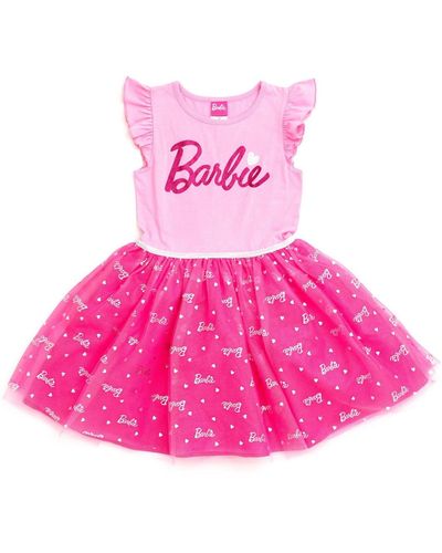 Barbie Little Girls Tulle Dress - Pink