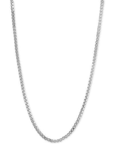 Giani Bernini Adjustable 16"- 22" Box Link Chain Necklace In 18k Gold-plated Sterling Silver, Created For Macy's (also In Sterling Silver) - Metallic