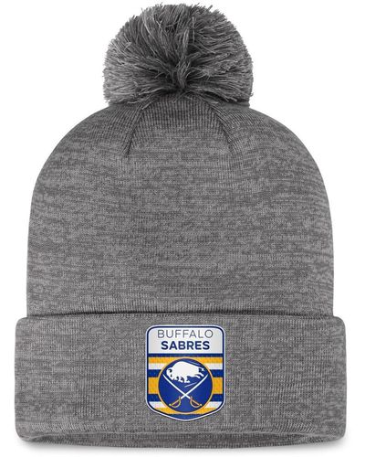 Fanatics Buffalo Sabres Authentic Pro Home Ice Cuffed Knit Hat - Gray