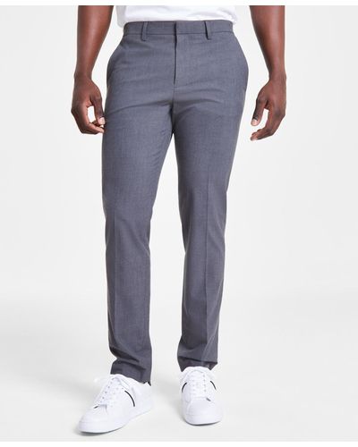Calvin Klein Slim-fit Stretch Suit Pants - Blue