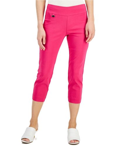 Alfani Essential Capri Pull-on With Tummy-control, Created For Macy's - Pink