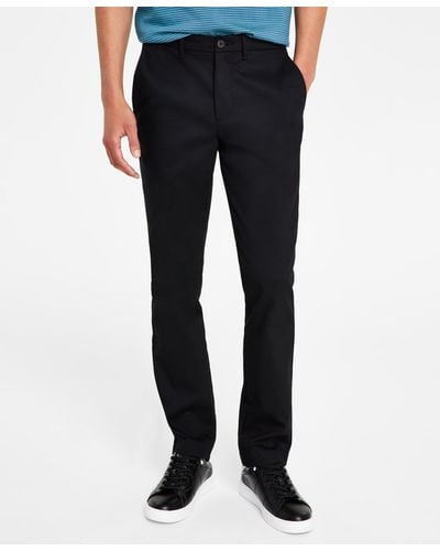 Calvin Klein Slim-fit Modern Stretch Chino Pants - Black