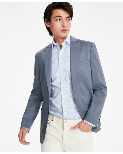BarIII Slim-fit Knit Sport Coat - Blue