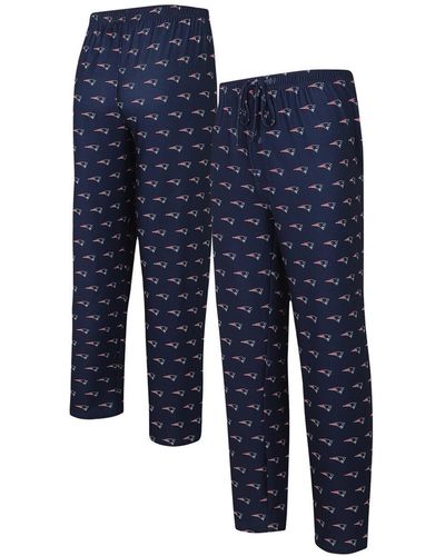 Concepts Sport New England Patriots Gauge Allover Print Knit Pants - Blue