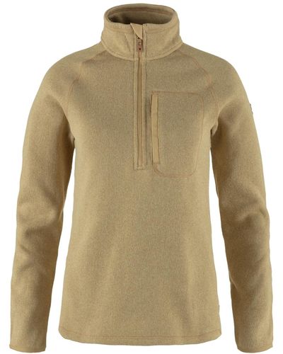 Fjallraven Ovik Half-zip Fleece Sweater - Natural