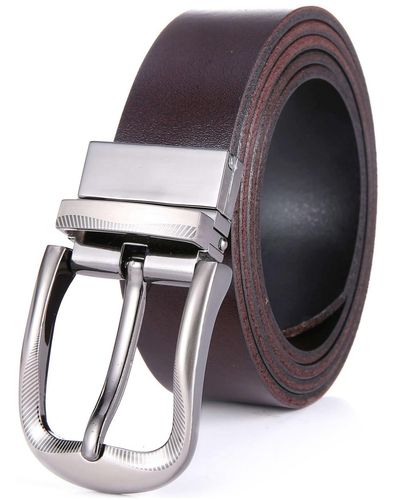 Mio Marino Pattern Transformation Leather Belt - Brown