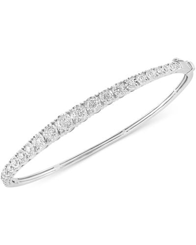 Effy Effy Diamond Graduated Bangle Bracelet (1-1/2 Ct. T.w. - Metallic
