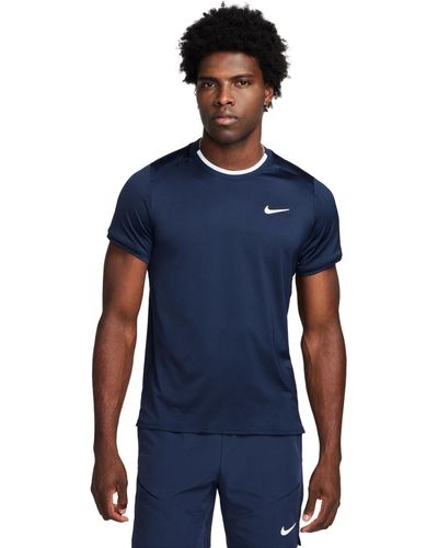 Nike Advantage Dri-fit Logo Tennis T-shirt - Blue