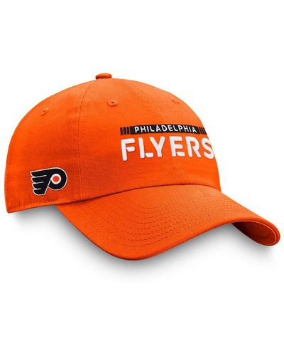 Fanatics Philadelphia Flyers Authentic Pro Rink Adjustable Hat - Orange