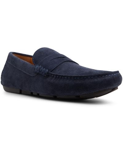 Brooks Brothers Jefferson Moccasin Driving Loafers - Blue