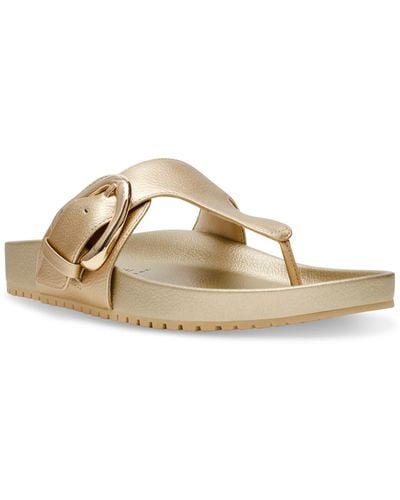 Anne Klein Dori Flat Sandals - Metallic
