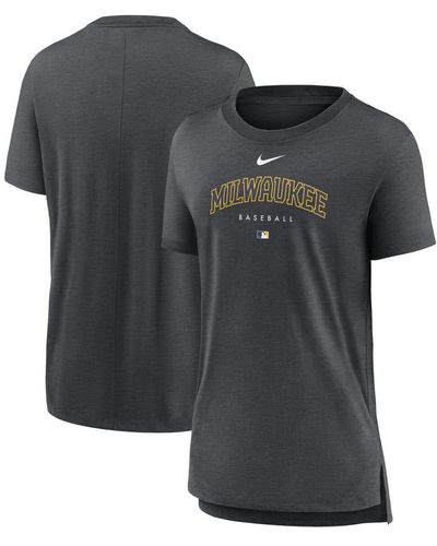 Nike Oakland Athletics Authentic Collection Early Work Tri-blend T-shirt - Gray