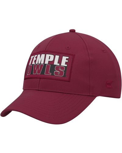 Colosseum Athletics Temple Owls Positraction Snapback Hat - Red