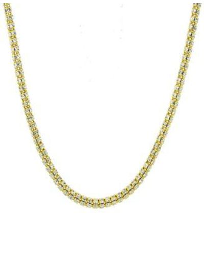 Macy's Ice Link Chain Necklace Collection In 10k Two Tone Gold - Metallic