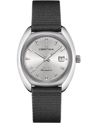 Certina Swiss Automatic Ds-2 Gray Synthetic Strap Watch 40mm