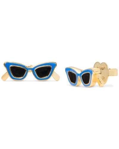 Kate Spade Gold-tone Sweet Treasures Stud Earrings - Blue