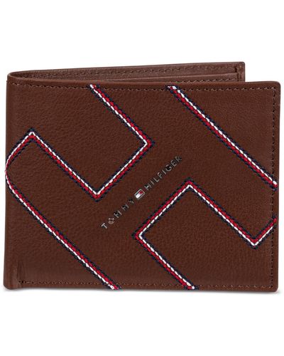 Tommy Hilfiger Puerto Rfid Two-in-one Leather Pocketmate Wallet - Brown