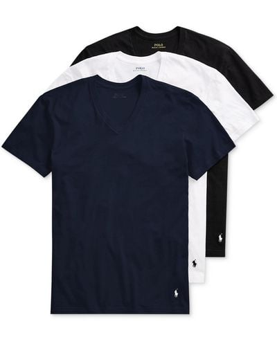 Polo Ralph Lauren V-neck Classic Undershirt 3-pack - Blue