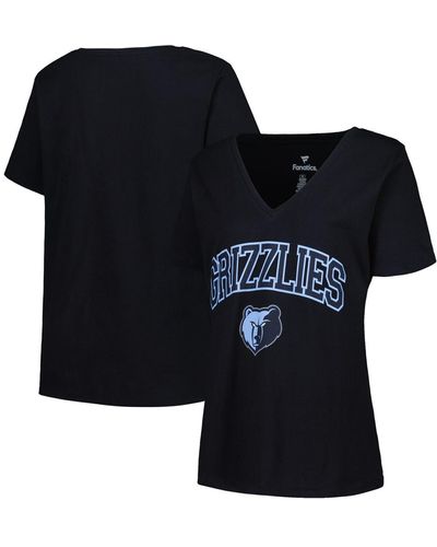 Profile Memphis Grizzlies Plus Size Arch Over Logo V-neck T-shirt - Black