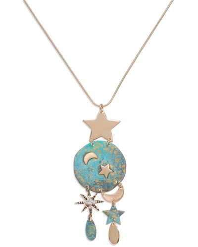 Robert Lee Morris Celestial Patina Pendant Necklace - Metallic