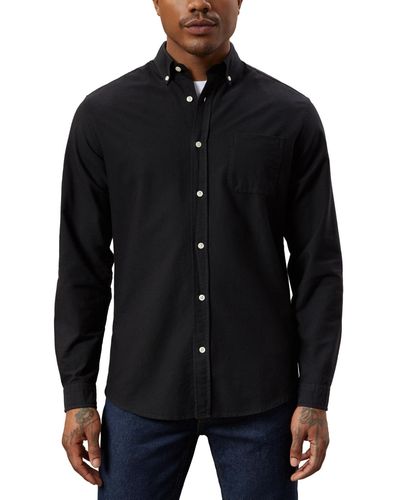 Frank And Oak Jasper Long Sleeve Button-down Oxford Shirt - Black
