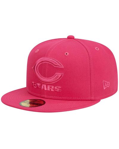 KTZ Chicago Bears Color Pack 59fifty Fitted Hat - Pink