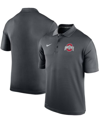 Nike Ohio State Buckeyes Big And Tall Primary Logo Varsity Performance Polo Shirt - Gray