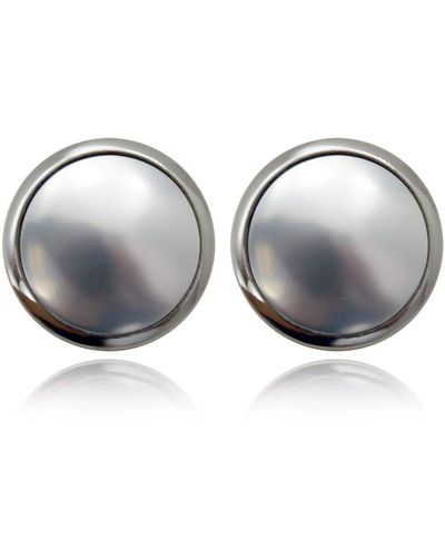 Tahari Essential Button Post Earring - Metallic