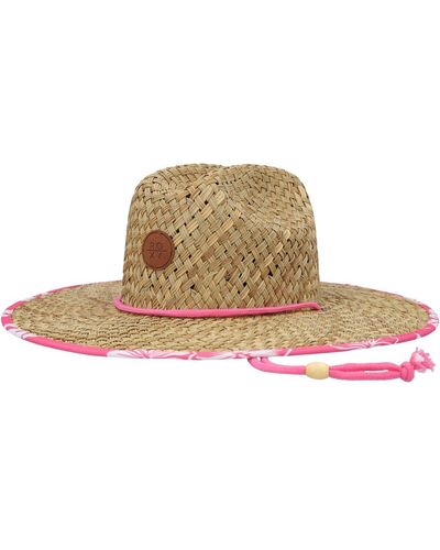 Roxy Pina To My Colada Printed Straw Lifeguard Hat - Natural
