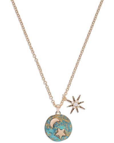 Robert Lee Morris Celestial Patina Charm Necklace - Metallic