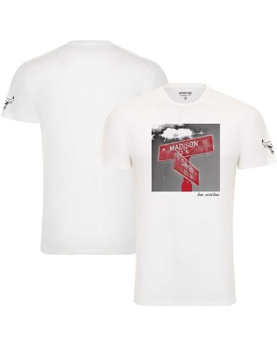 Sportiqe And Chicago Bulls 1966 Collection Bingham T-shirt - White