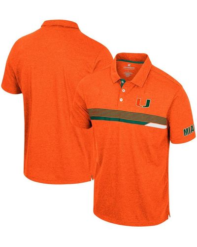 Colosseum Athletics Miami Hurricanes No Problemo Polo Shirt - Orange