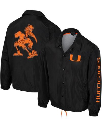 The Wild Collective And Miami Hurricanes Coaches Full-snap Jacket - Black