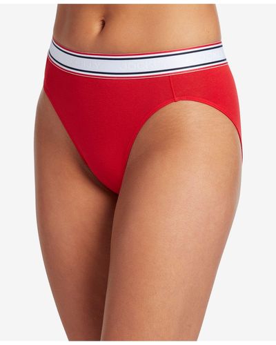 Jockey Retro Stripe Hi-cut Panty Underwear 2254, First At Macy's, Also Available In Extended Sizes - Red