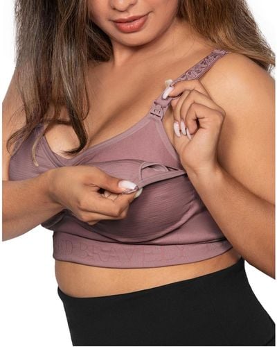 Kindred Bravely Busty Sublime Hands-free Pumping & Nursing Bra Plus Sizes  in Brown