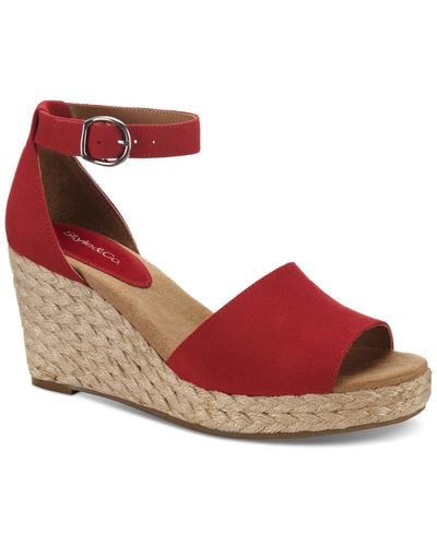 Style & Co. Seleeney Wedge Sandals - Red