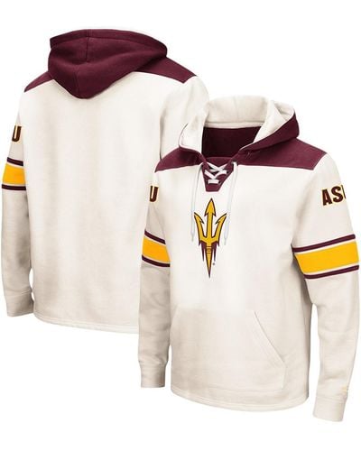 Colosseum Athletics Arizona State Sun Devils Lace-up 2.0 Pullover Hoodie - Natural